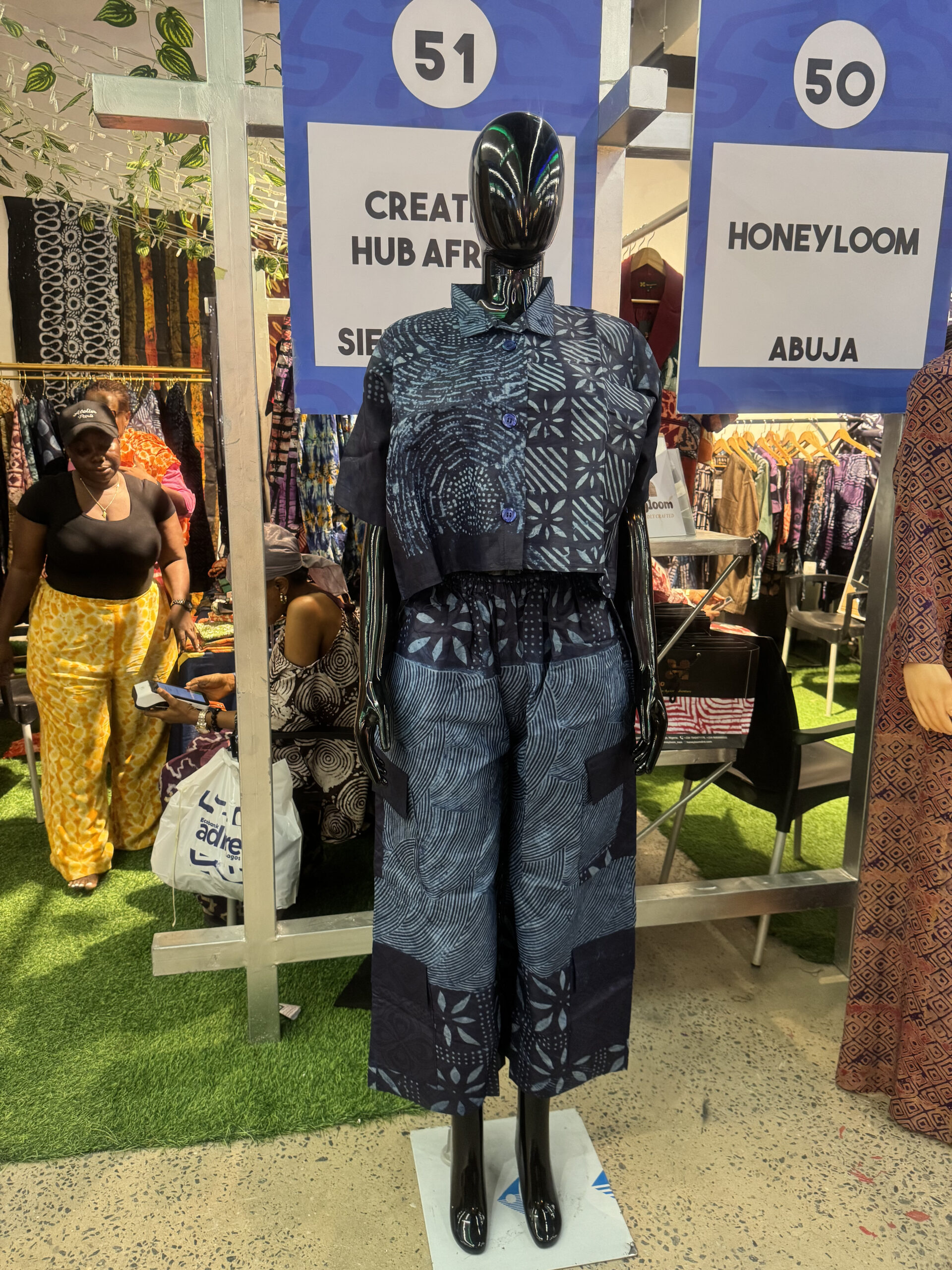The exhibition stand of Sierra Leone's Creative Hub Africa at Ecobank Adire Lagos 2026. Credit: Creative Money Africa