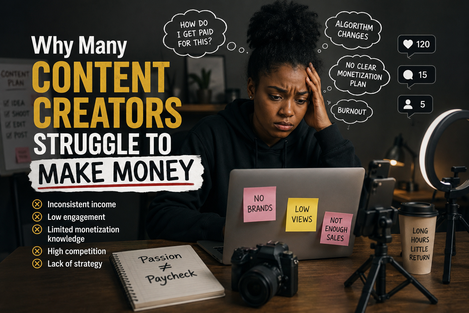 Content Creators Struggle to Make Money