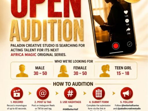 Paladin Creative Studio announces auditions for actors for a new Africa Magic Original Series.