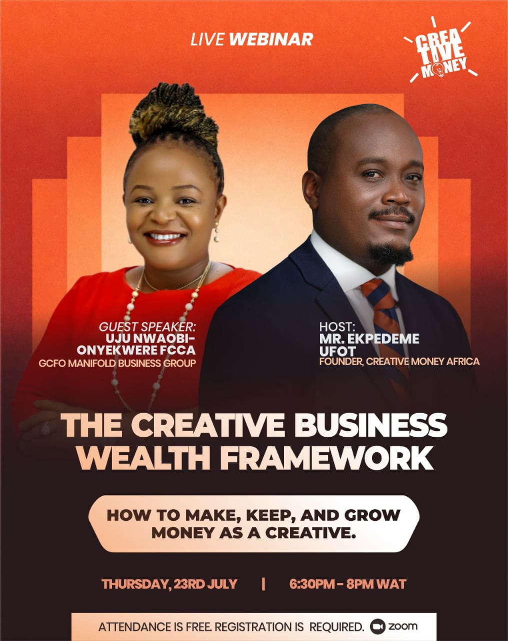 Uju Nwaobi Onyekwere, Group Chief Financial Officer of Manifold Business Group, who will speak at a Creative Money Africa webinar on building creative business wealth.