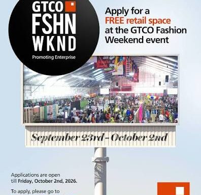 GTCO Fashion Weekend Free Retail Space Applications