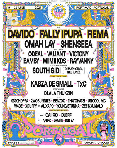 Afro Nation 2027 lineup